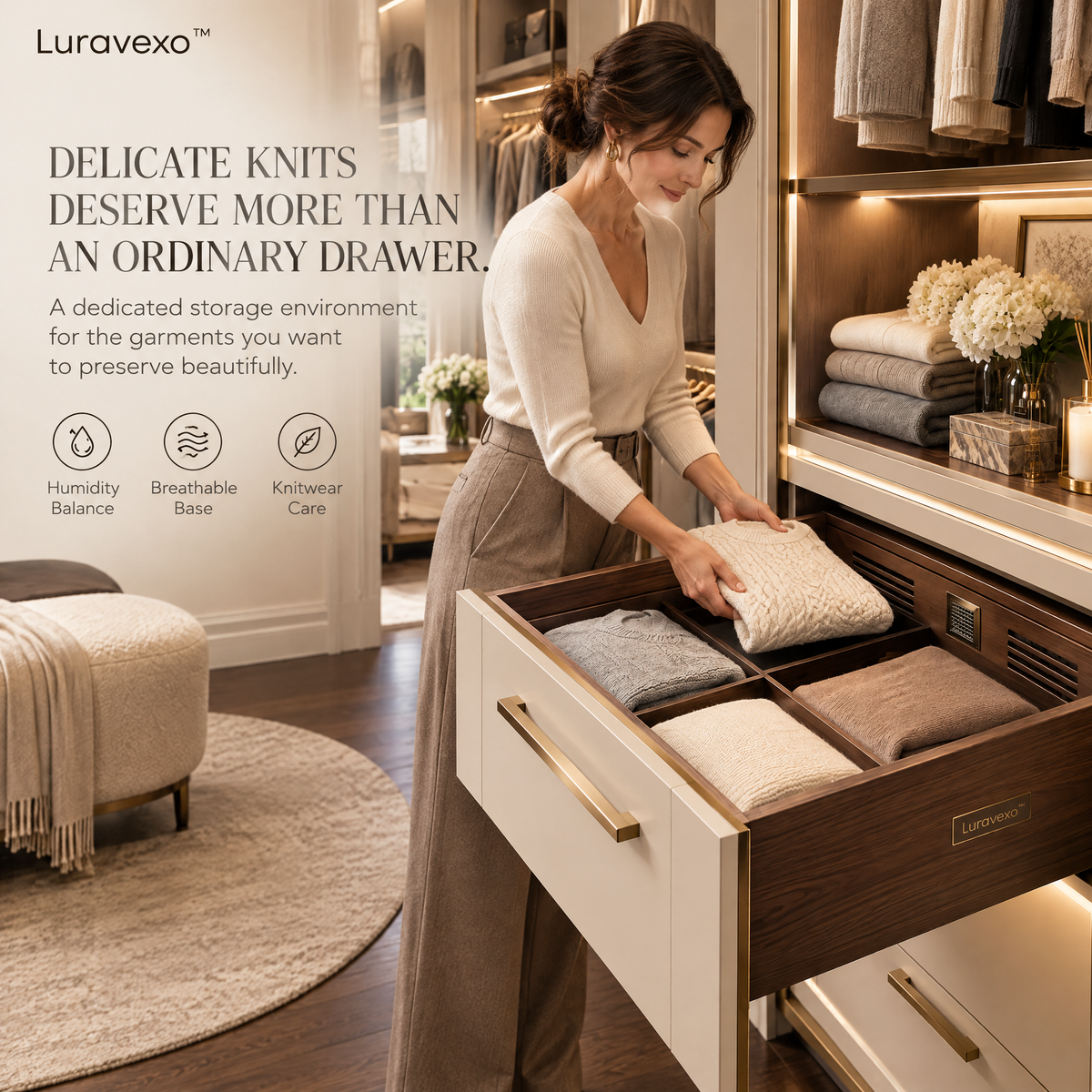 Luravexo™ Climate-Controlled Knitwear Drawer