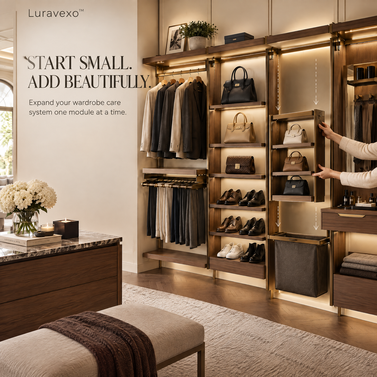 Luravexo™ Modular Wardrobe Care Wall