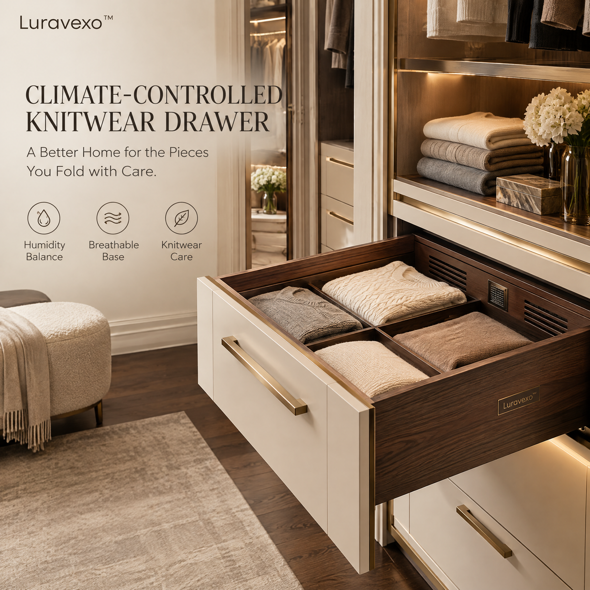 Luravexo™ Climate-Controlled Knitwear Drawer