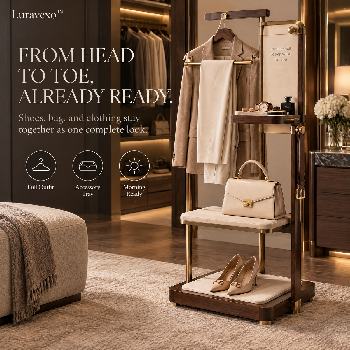 Luravexo™ Outfit Staging Valet