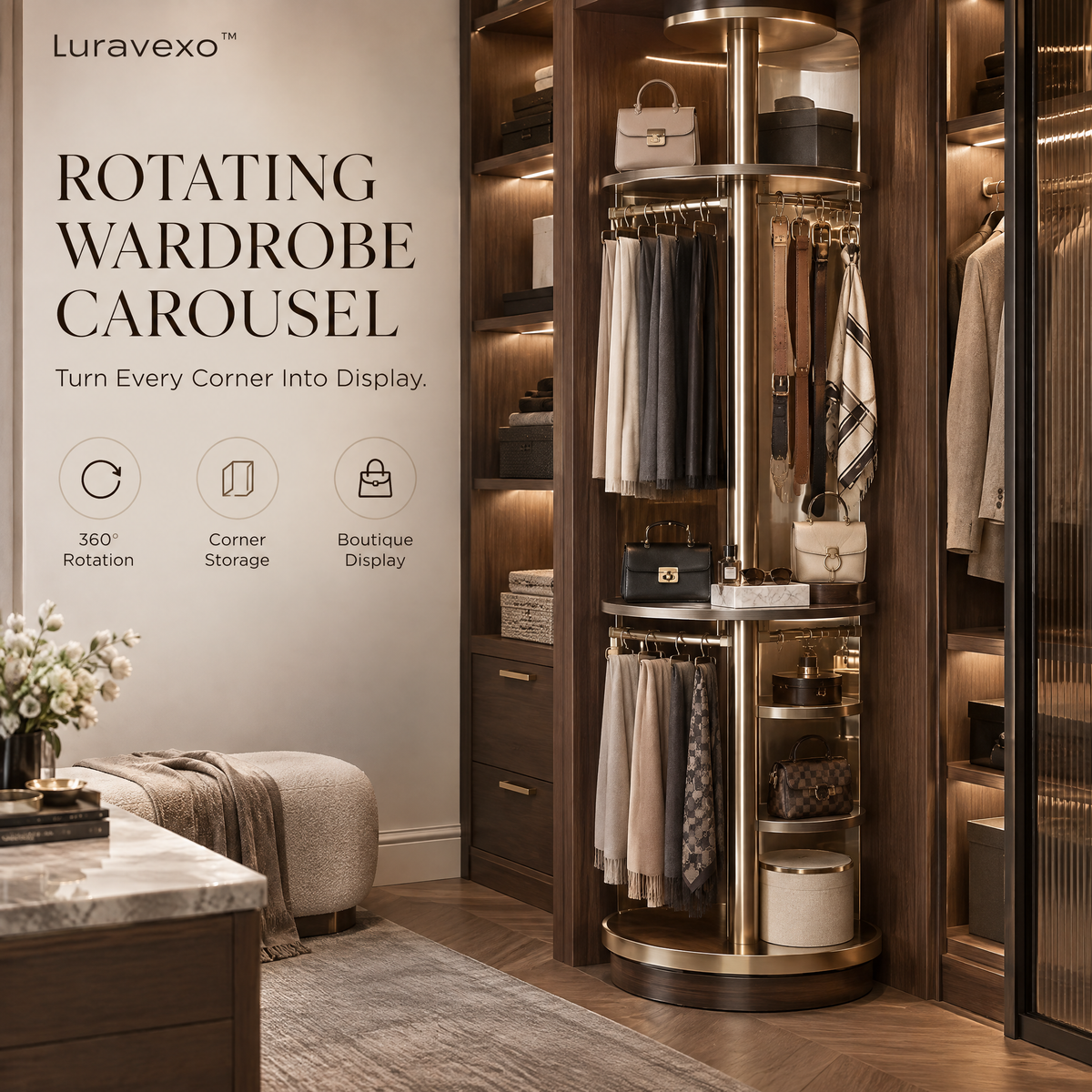 Luravexo™ Rotating Wardrobe Carousel