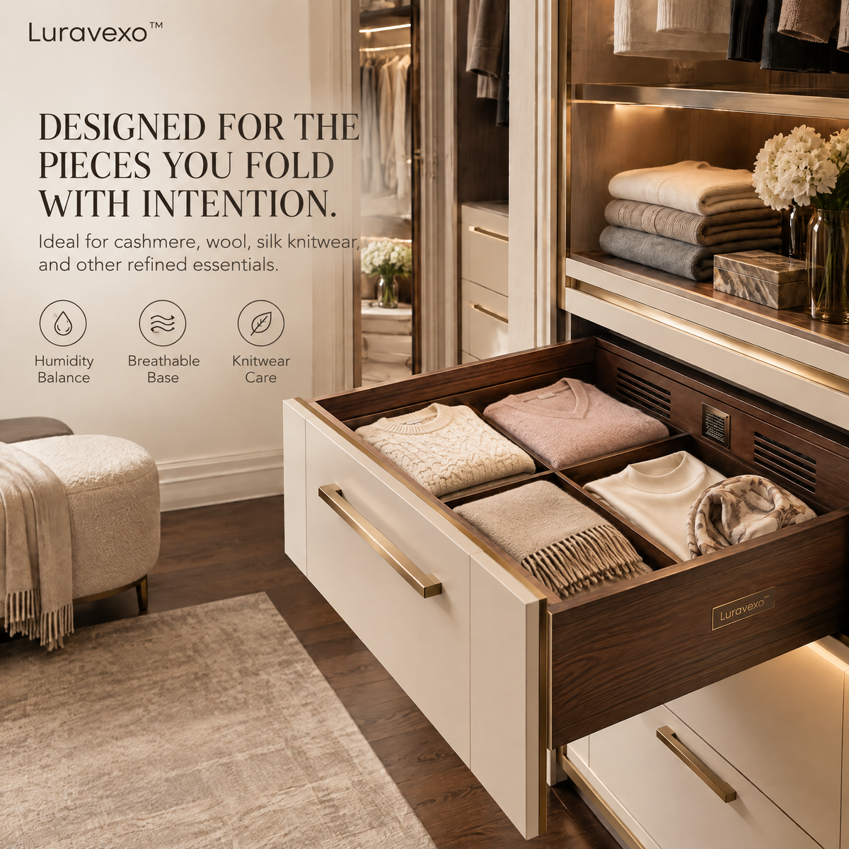 Luravexo™ Climate-Controlled Knitwear Drawer