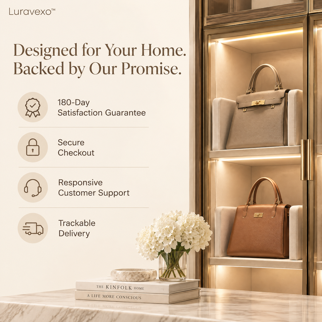 Luravexo™ Shape-Safe Handbag Vault