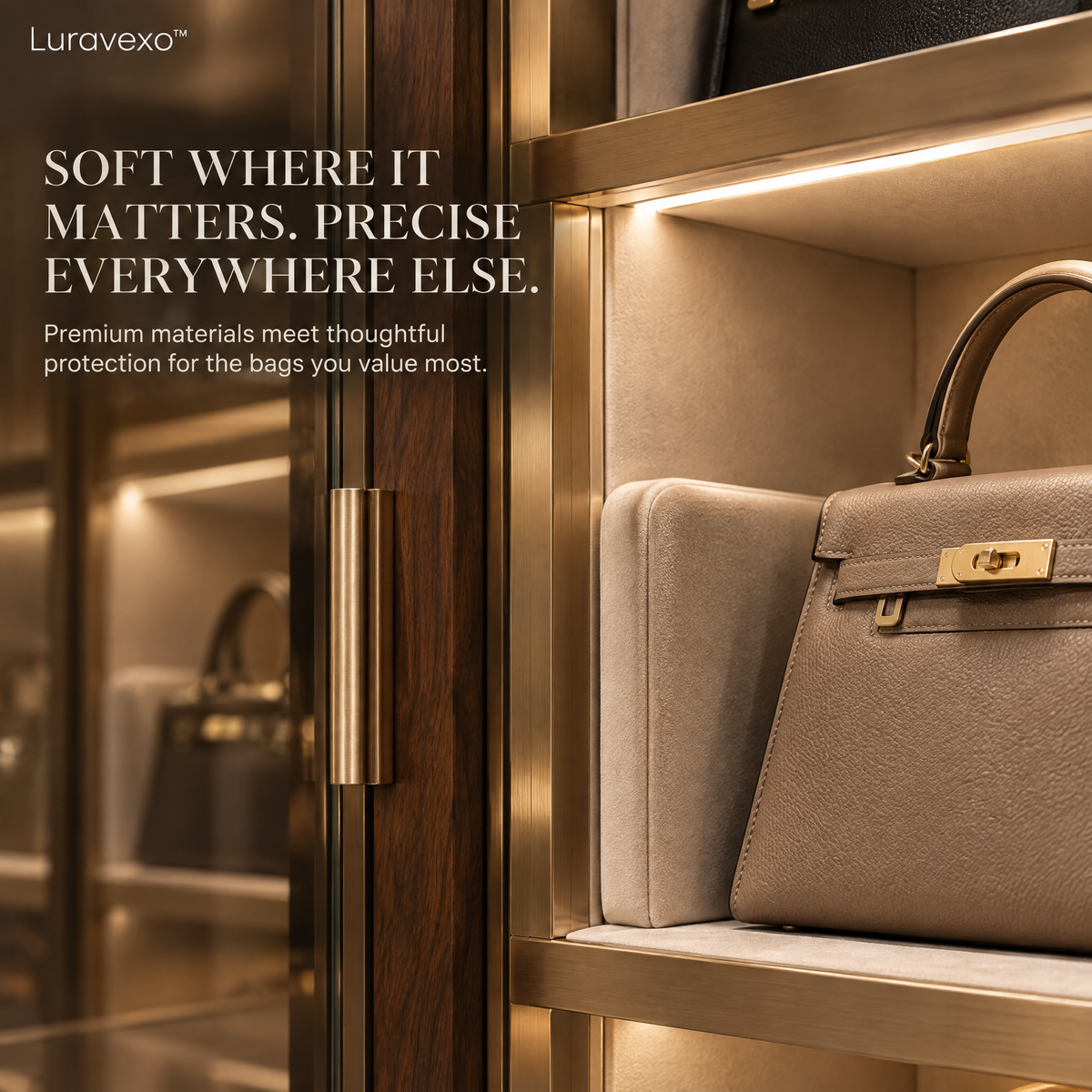 Luravexo™ Shape-Safe Handbag Vault