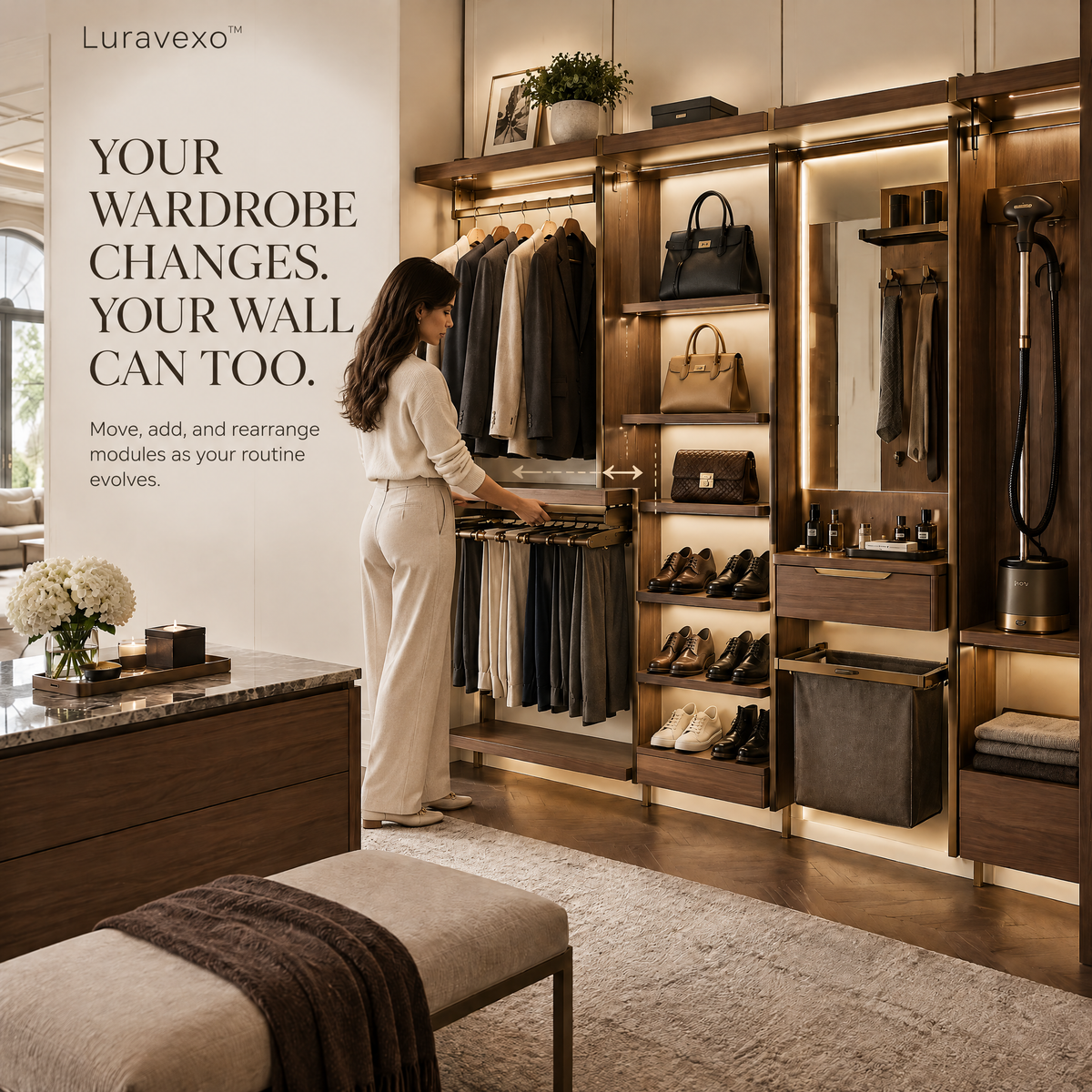 Luravexo™ Modular Wardrobe Care Wall
