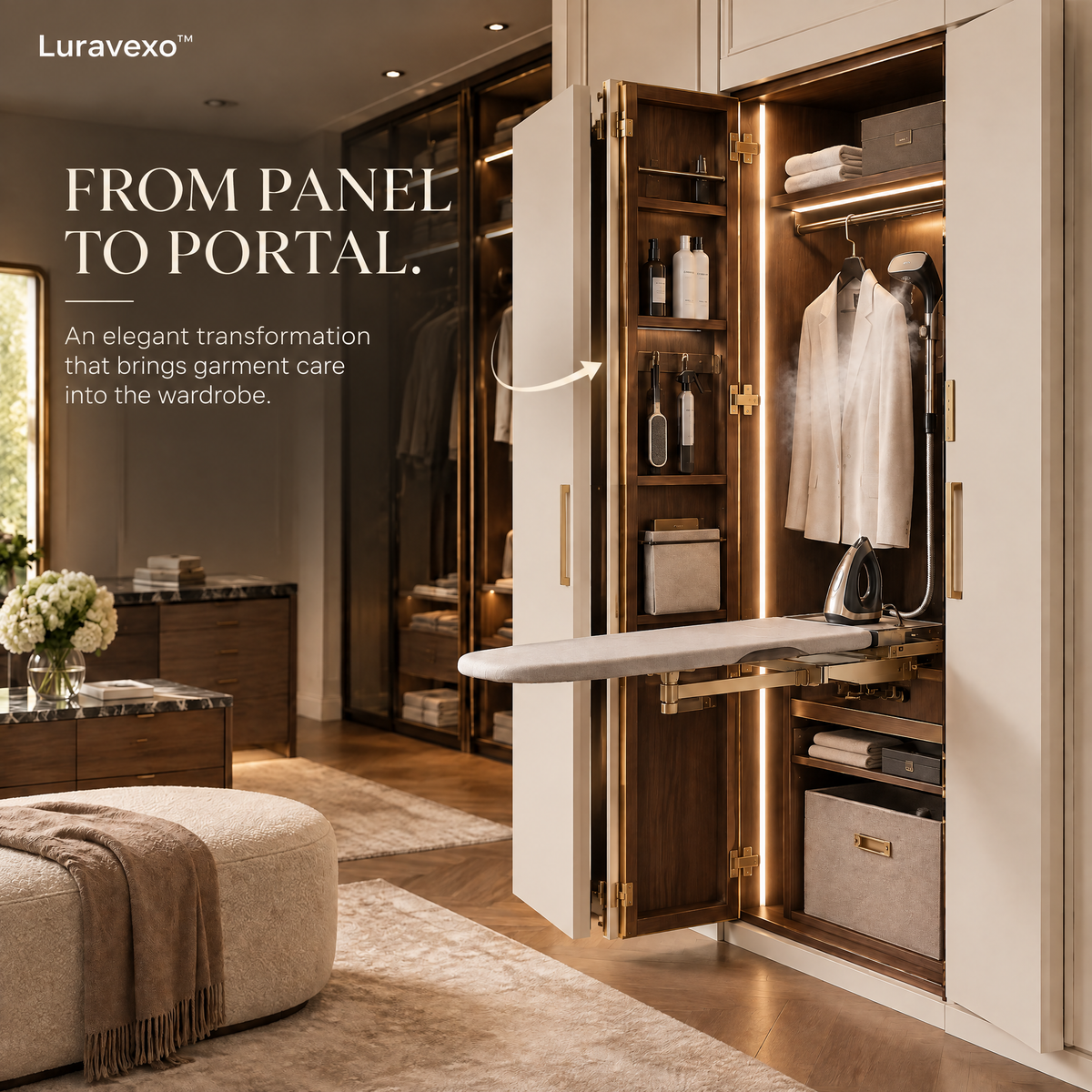 Luravexo™ Hidden Ironing Styling Portal