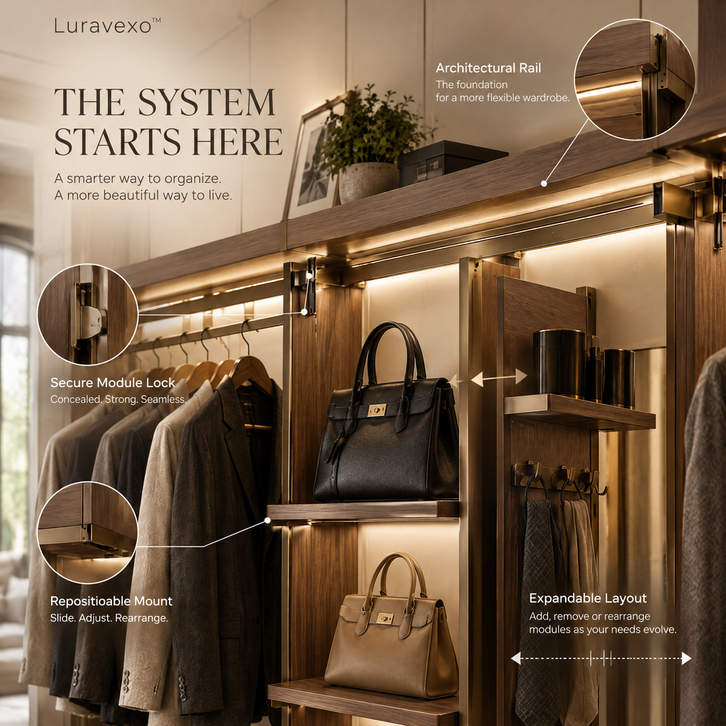 Luravexo™ Modular Wardrobe Care Wall