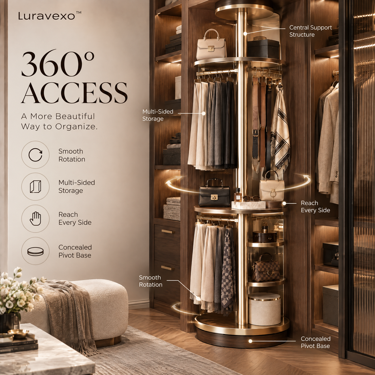 Luravexo™ Rotating Wardrobe Carousel