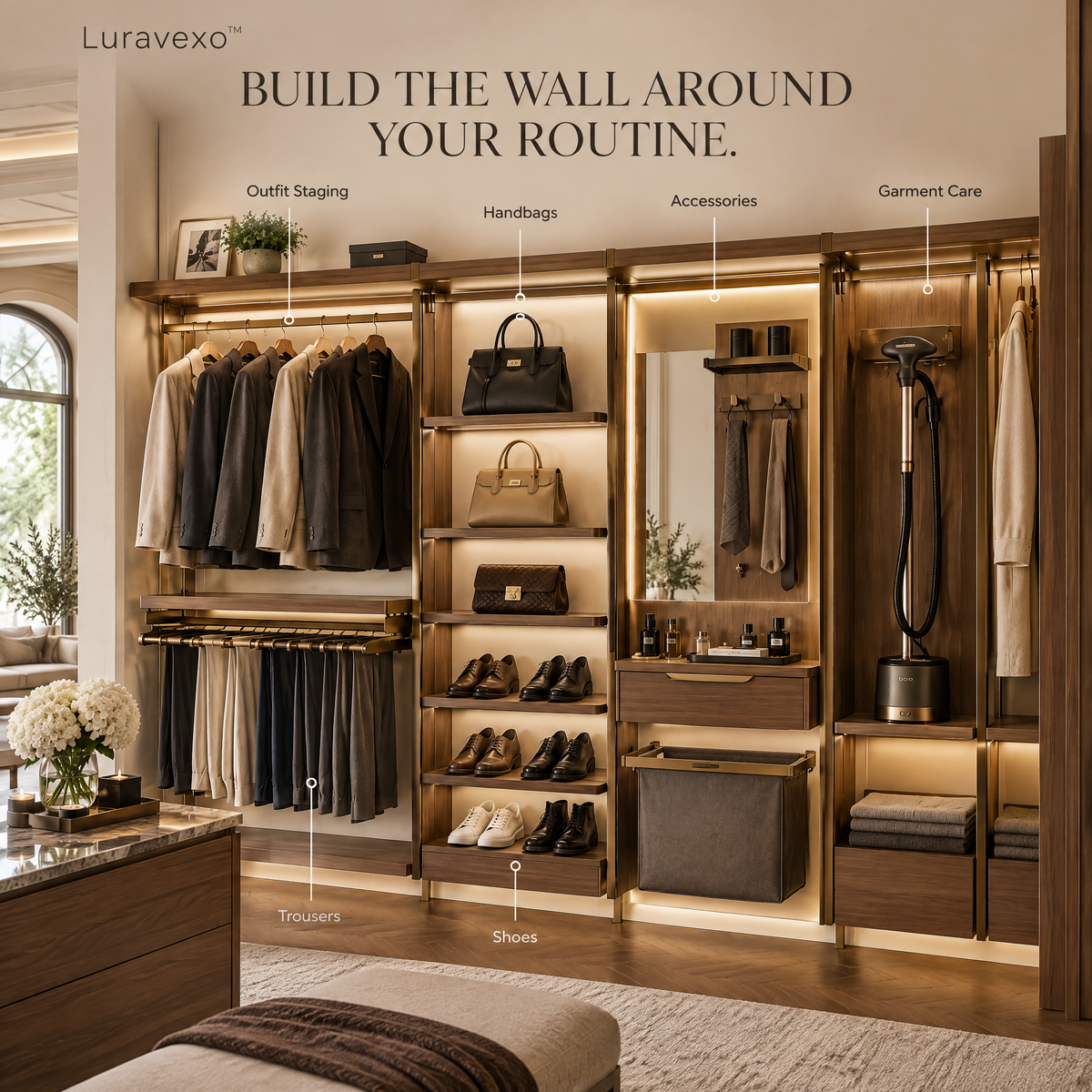 Luravexo™ Modular Wardrobe Care Wall